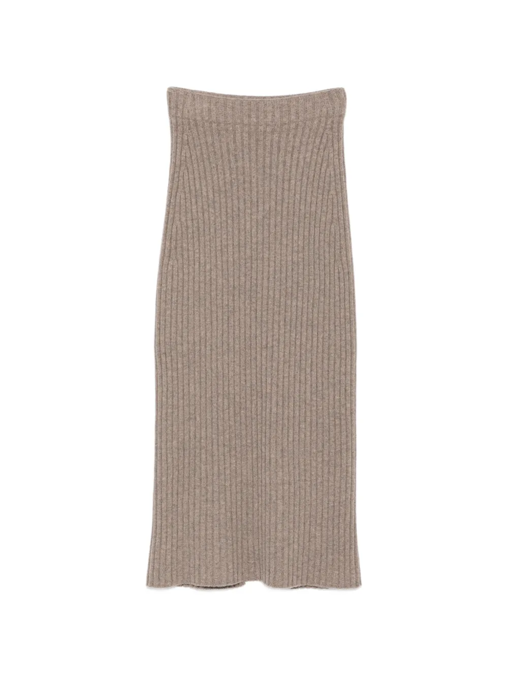 BOMPARD ribbed cashmere maxi skirt - Nude