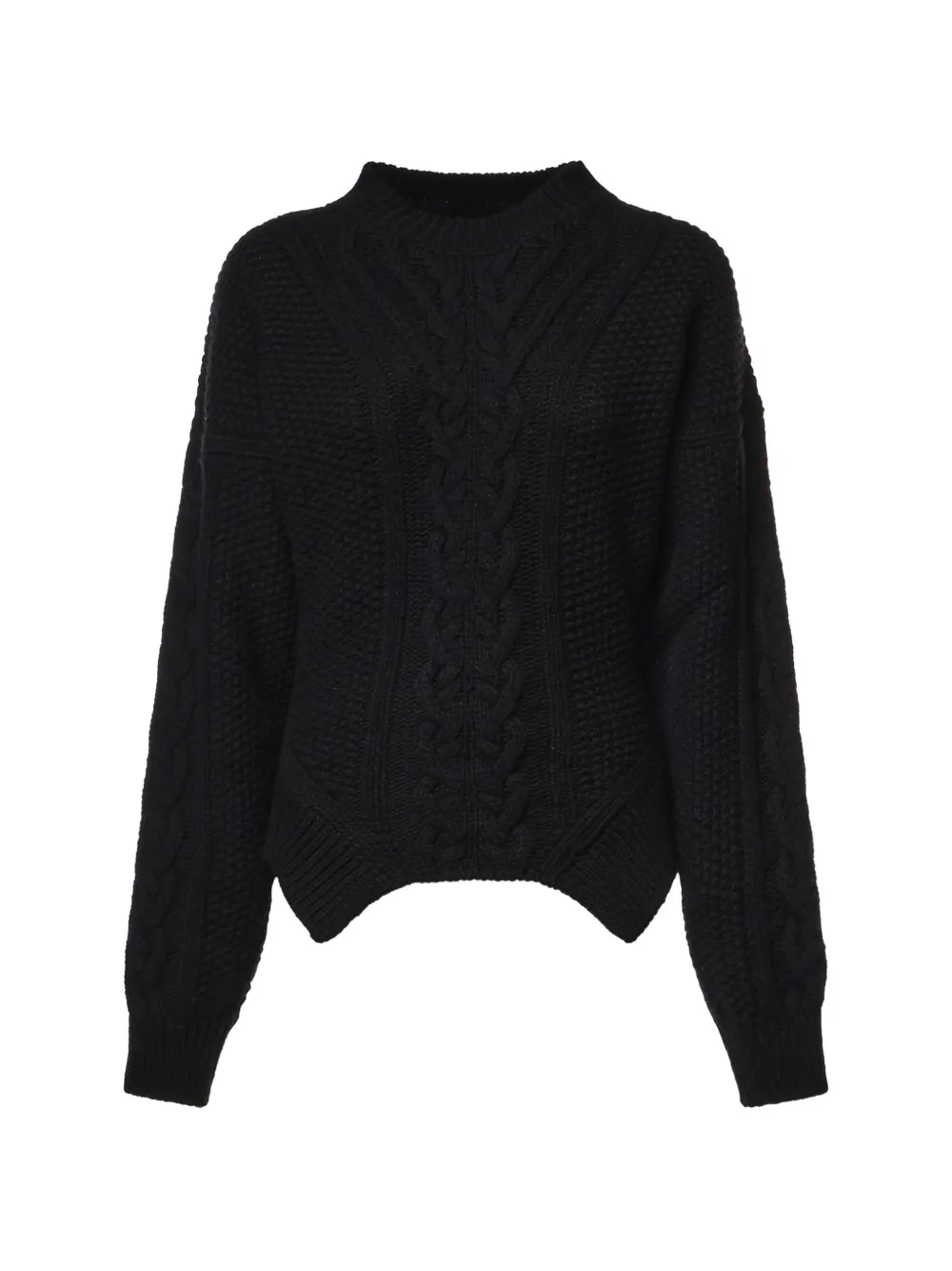 DONDUP cable-knit wool sweater - Schwarz
