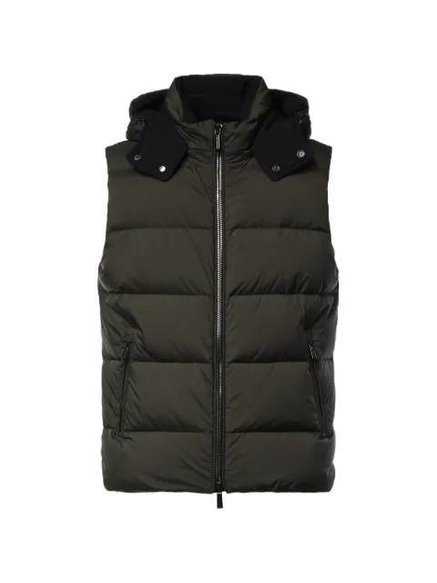 Moorer hooded padded gilet