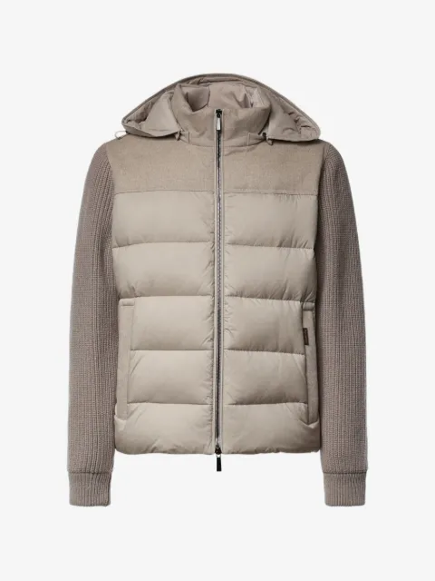 Moorer Allori padded panel-detail jacket