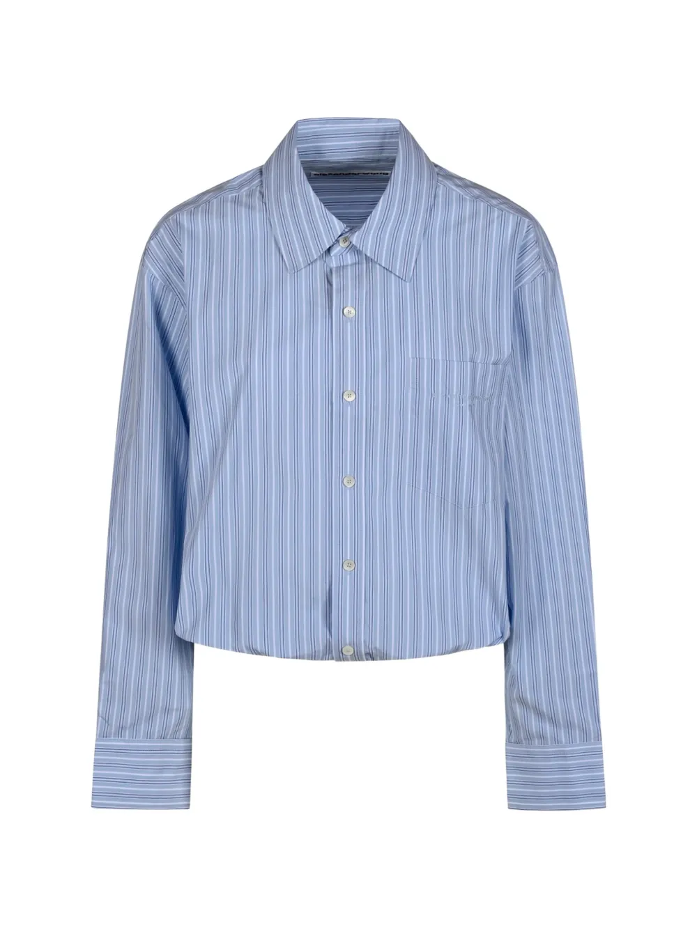 Alexander Wang vertical-stripe chest-pocket shirt - Blau