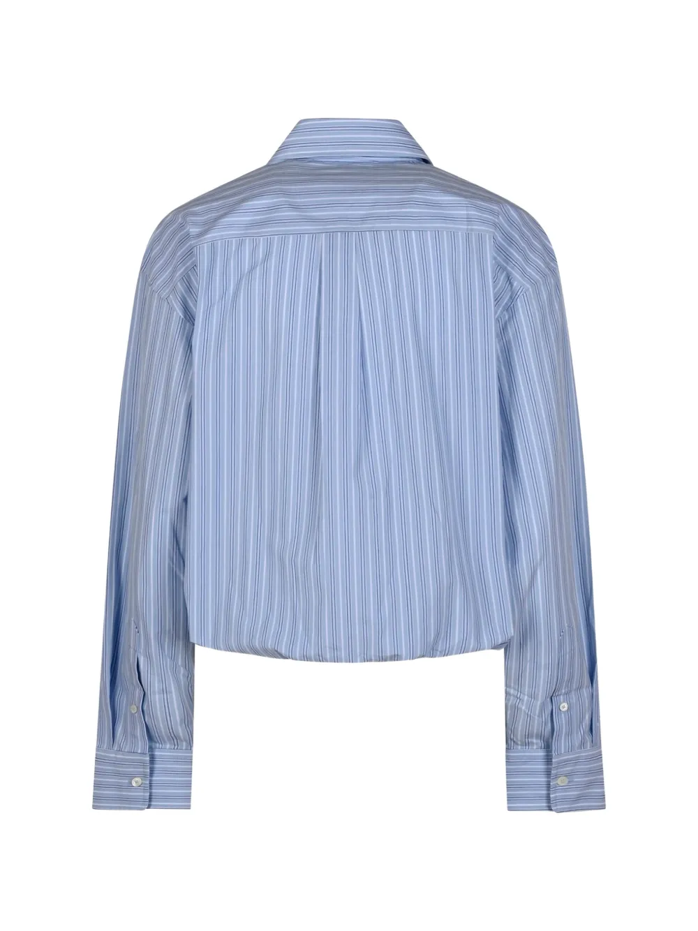 Alexander Wang Gesmockte gestreepte blouse met gelaagde tanktop Blauw