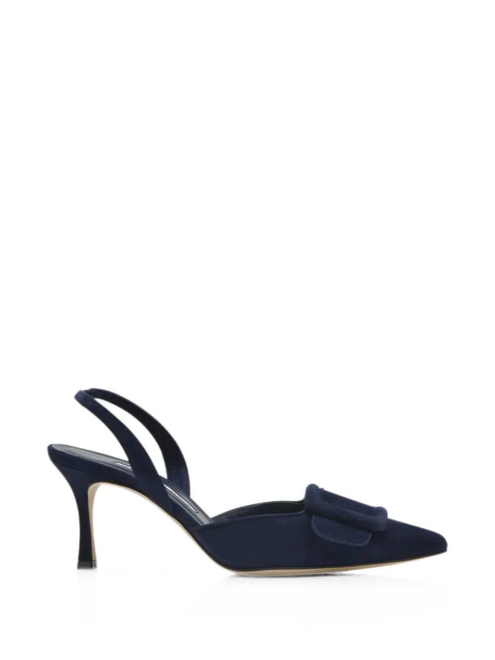 Manolo Blahnik Maysli buckle-detail slingback heeled pumps Blauw