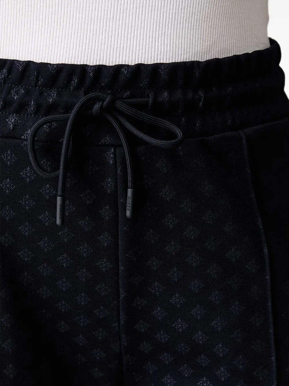 GUESS USA Trainingsbroek met trekkoordtaille en monogramprint Blauw