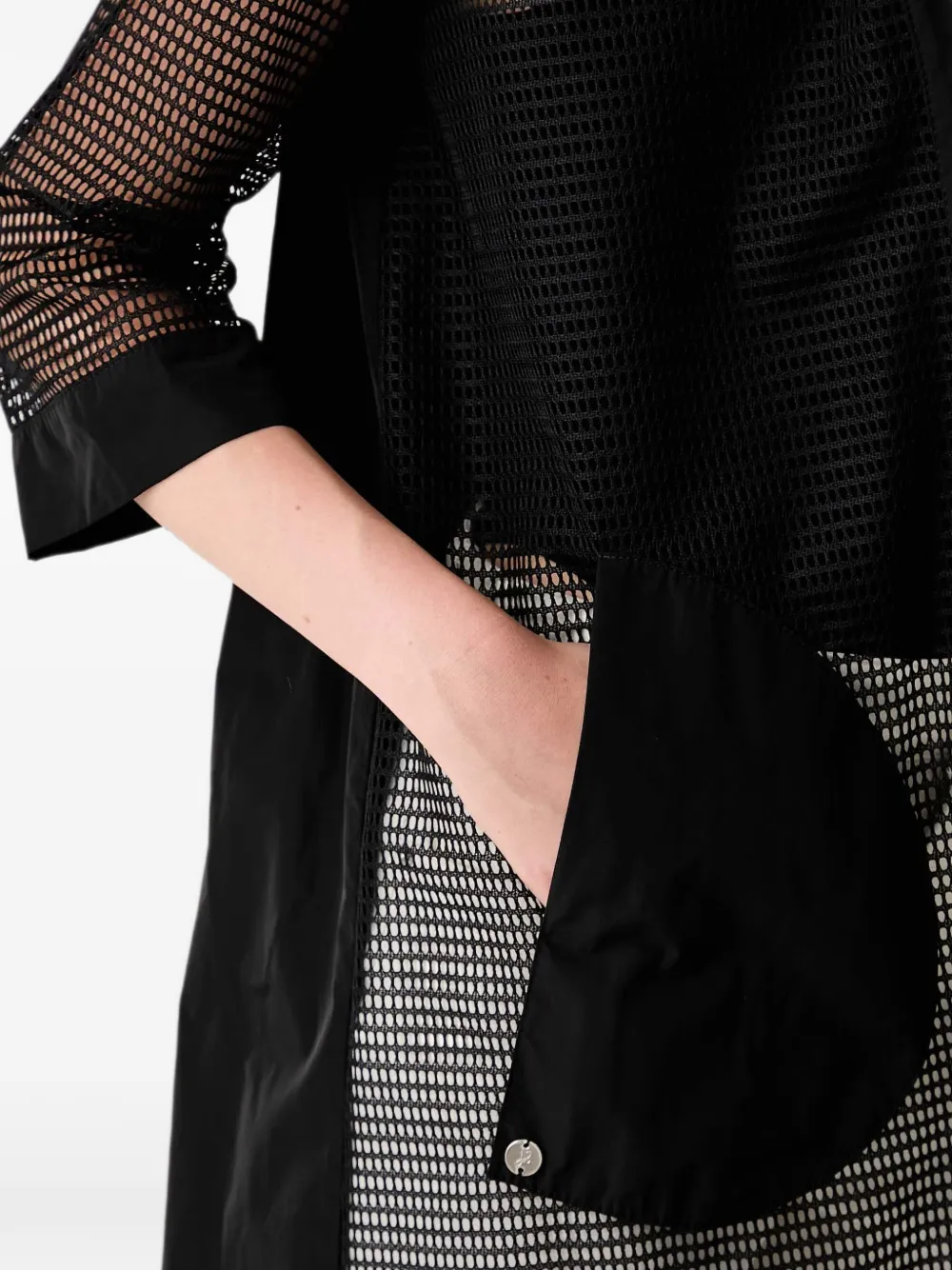 Joseph Ribkoff mesh-panelled jacket Zwart