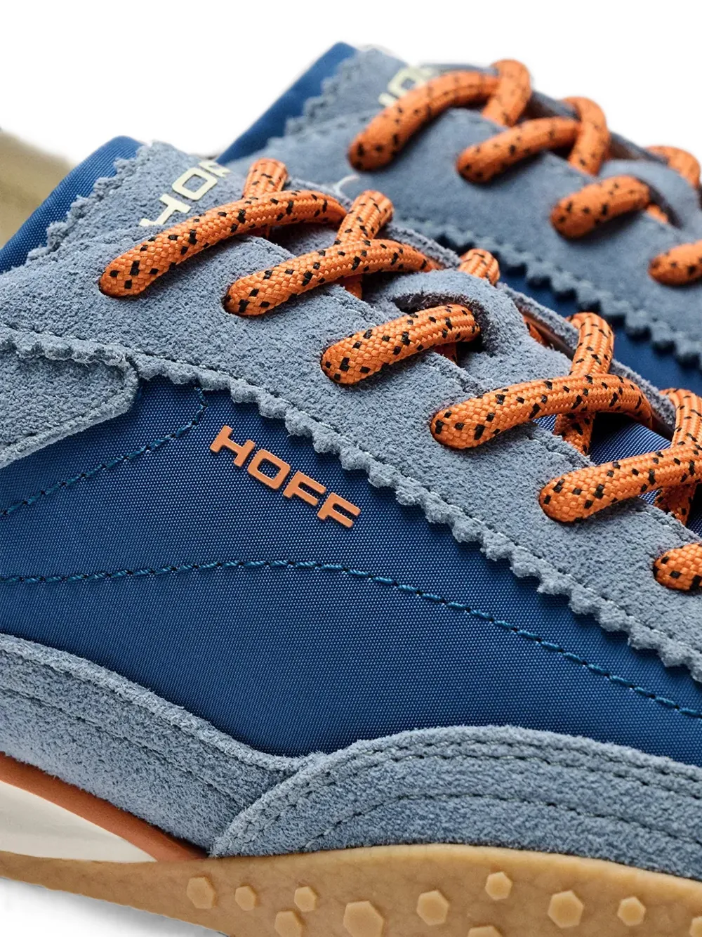 Hoff Bridge MKII panelled suede-trim sneakers Blauw