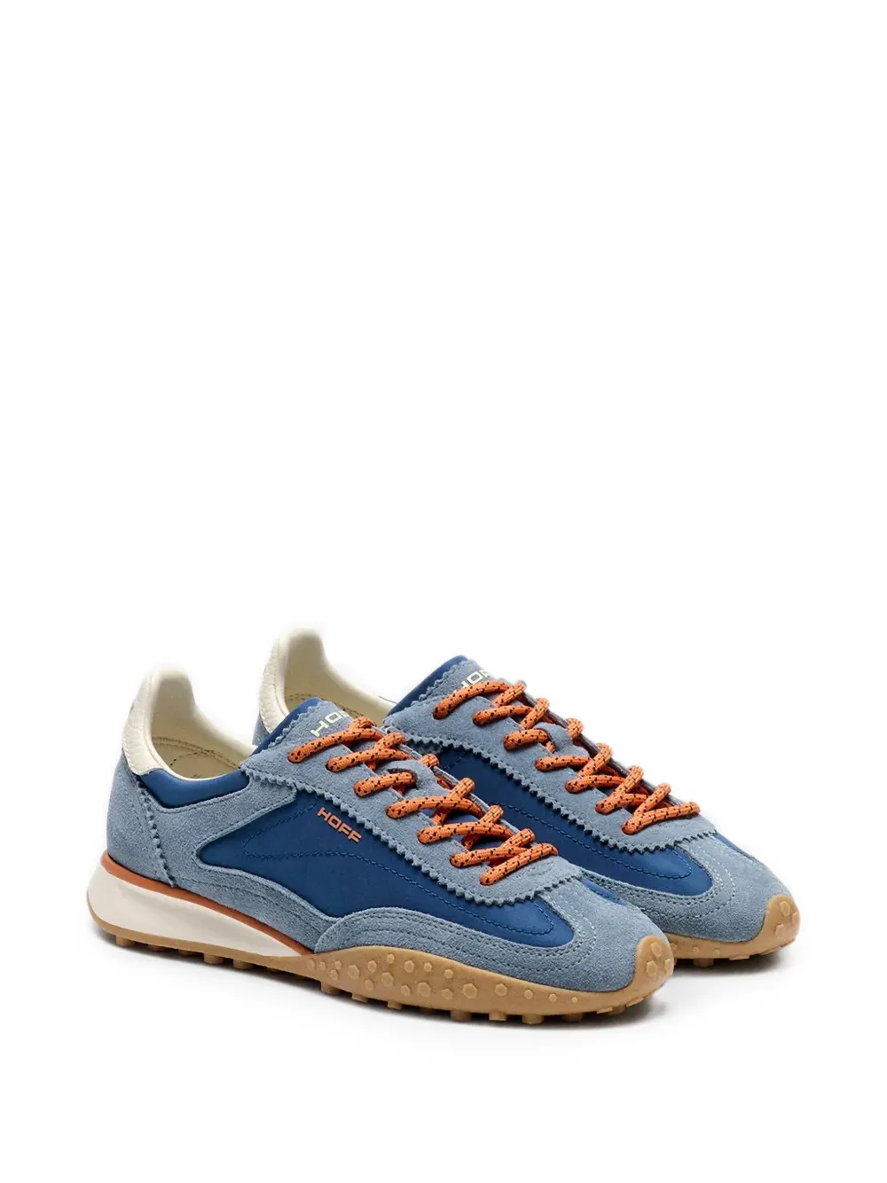 Hoff Bridge MKII panelled suede-trim sneakers Blauw