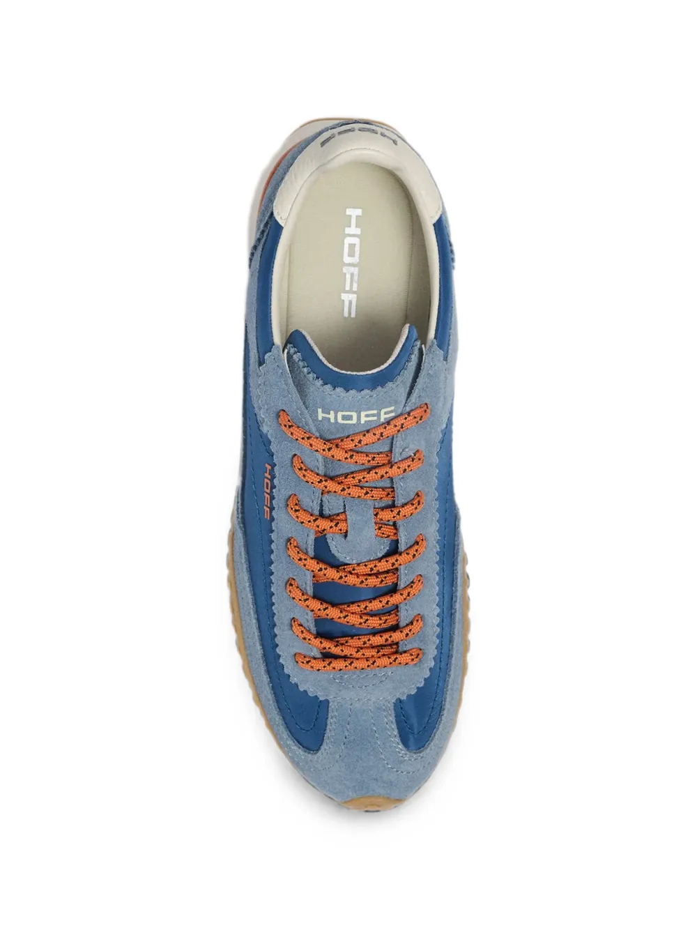Hoff Bridge MKII panelled suede-trim sneakers Blauw