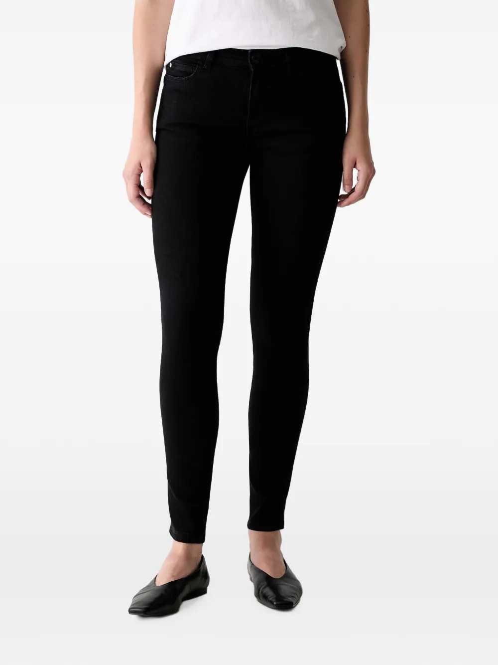 GUESS USA logo-patch skinny jeans - Schwarz