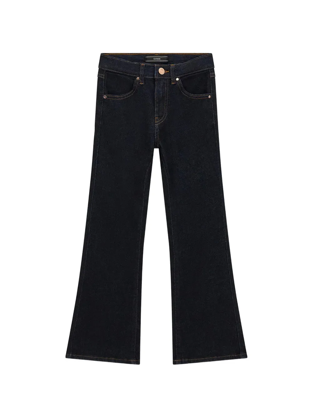guess kids logo-plaque flared jeans - Blu