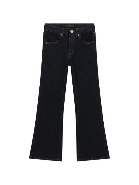 guess kids logo-plaque flared jeans