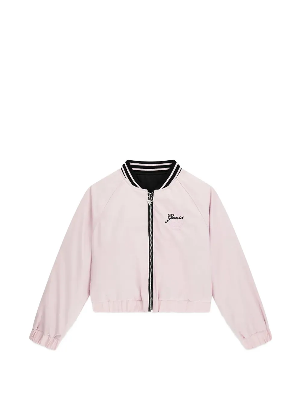 guess kids Omkeerbaar jack met geborduurd logo Zwart