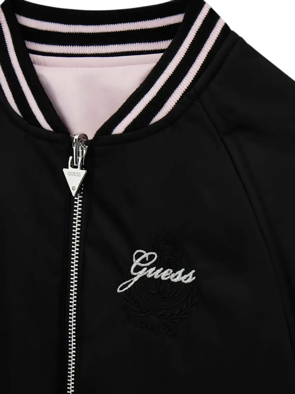 guess kids Omkeerbaar jack met geborduurd logo Zwart
