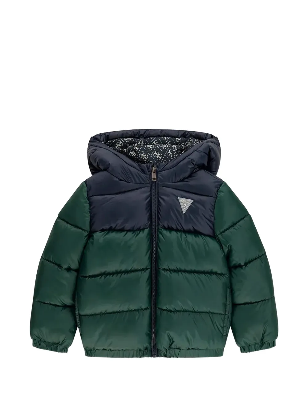 guess kids hooded padded jacket - Verde