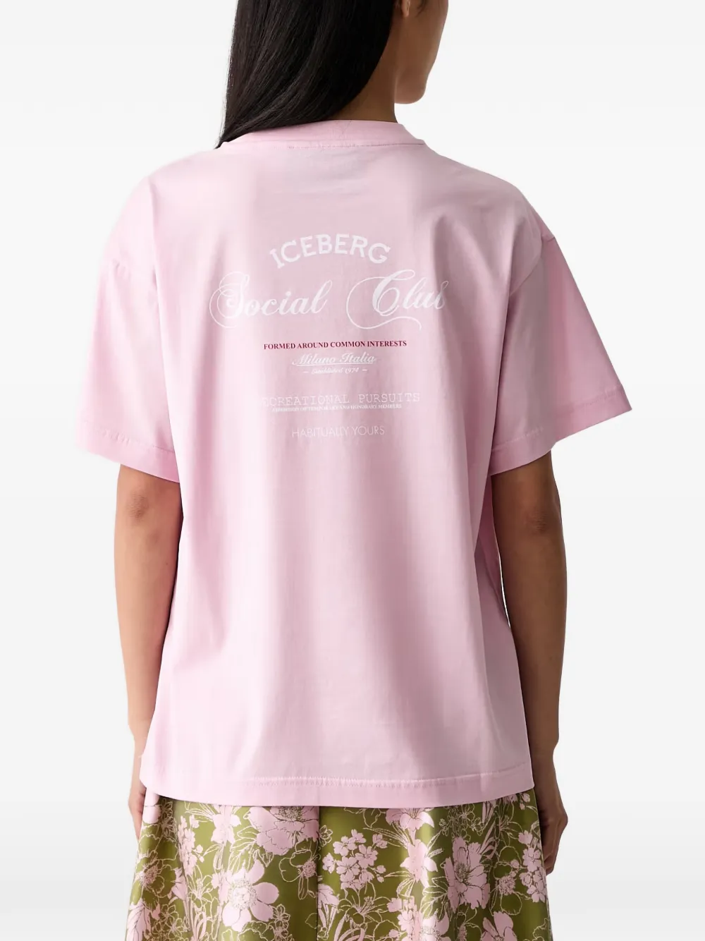 Iceberg T-shirt met logoprint Roze