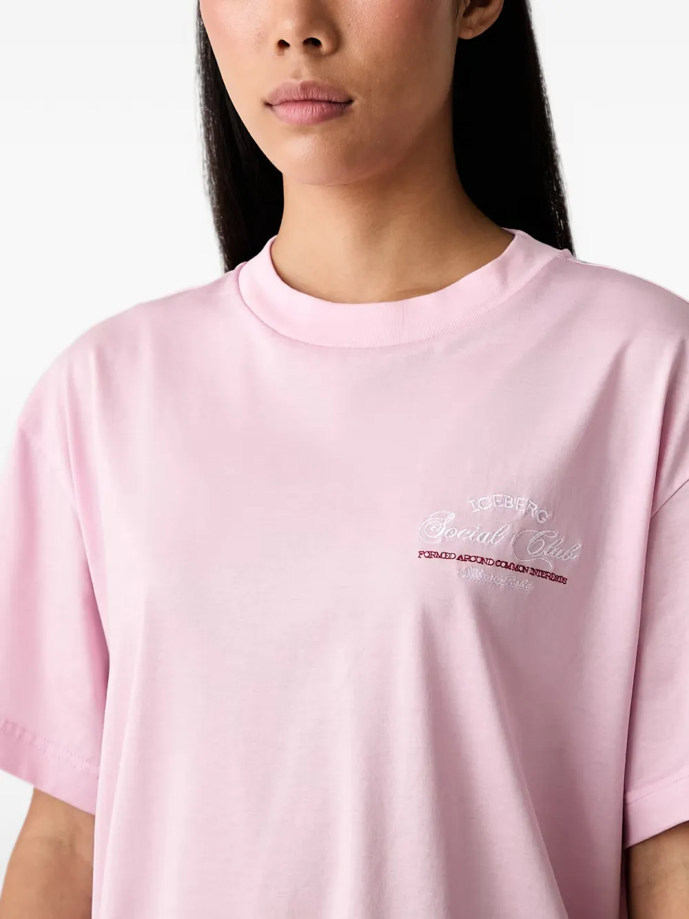 Iceberg T-shirt met logoprint Roze