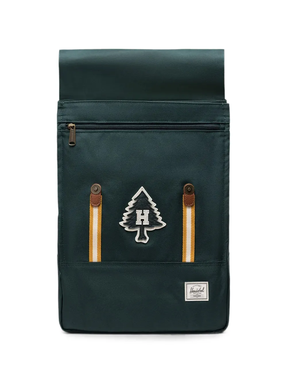 Herschel Supply Co. Survey 20 L rugzak met gespsluiting en patch-detail Groen