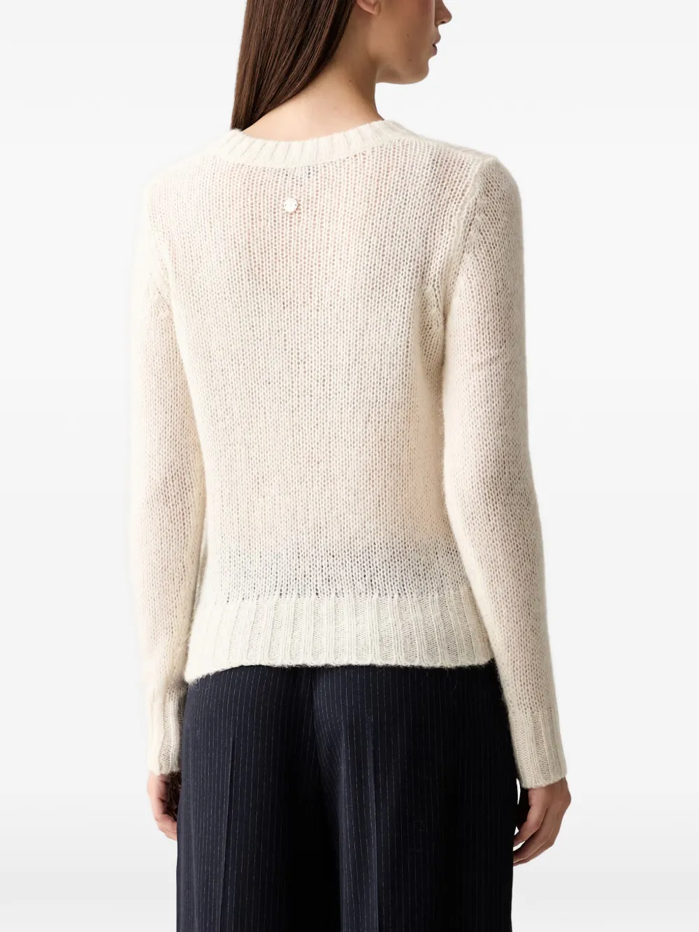 Joop! Sweater met geborduurd logo Wit