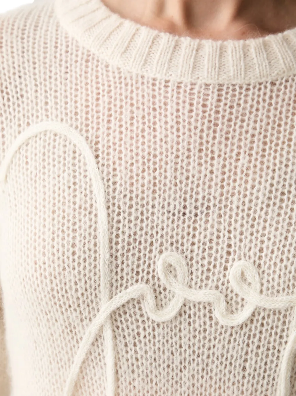 Joop! Sweater met geborduurd logo Wit