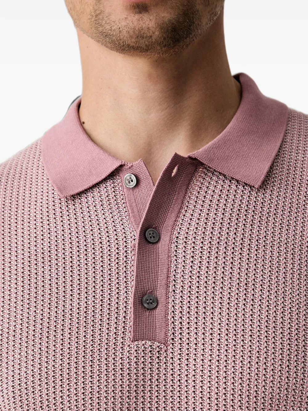 Joop! Poloshirt met textuur Roze