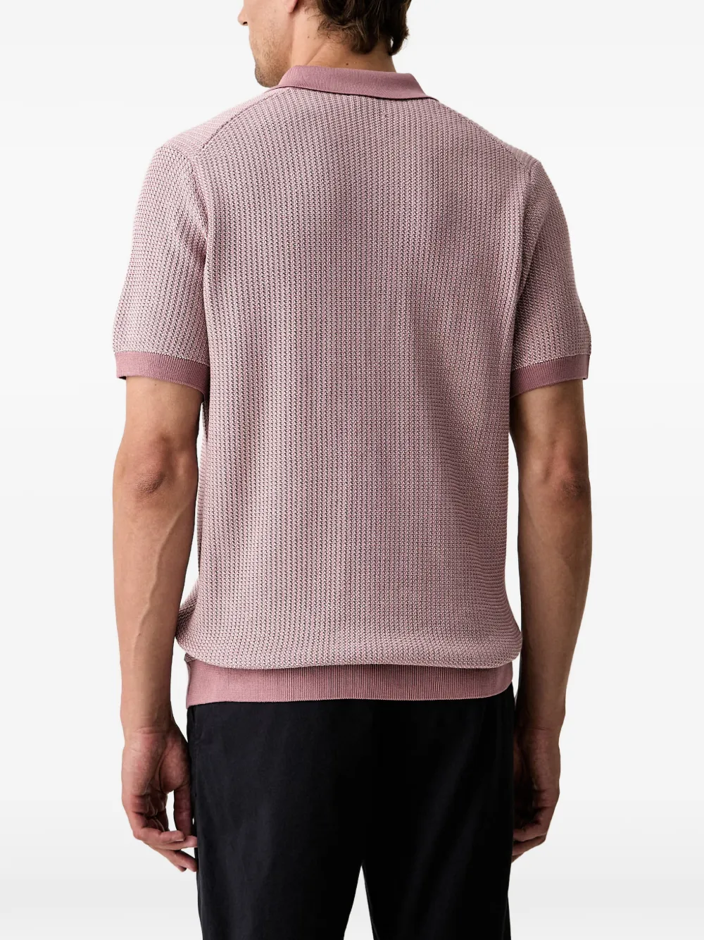 Joop! Poloshirt met textuur Roze