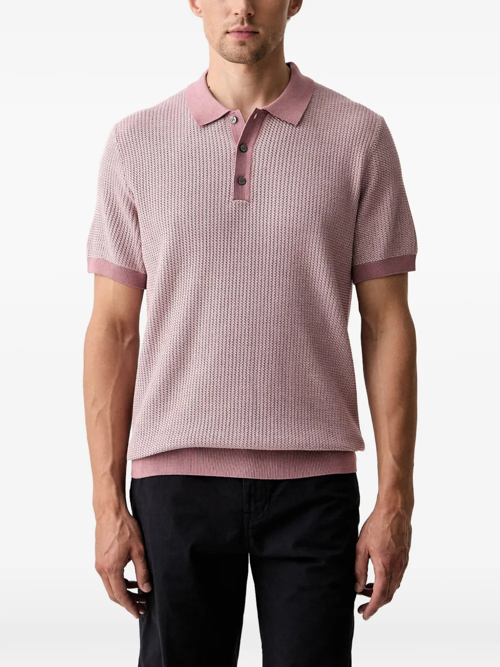 Joop! Poloshirt met textuur Roze