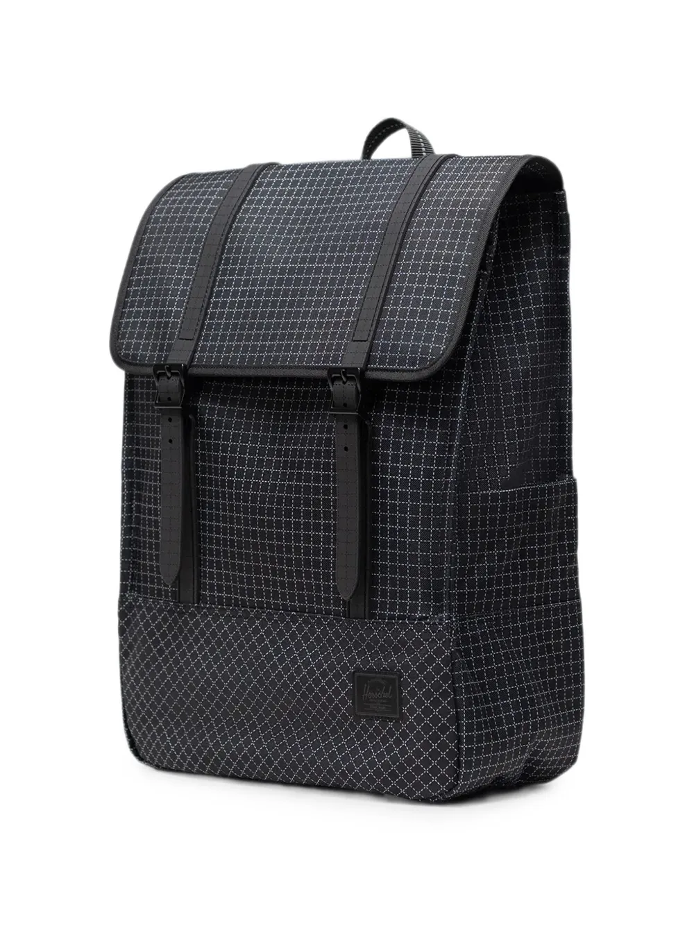 Herschel Supply Co. Survey 20 L rugzak met raster-patroon en gespband Zwart
