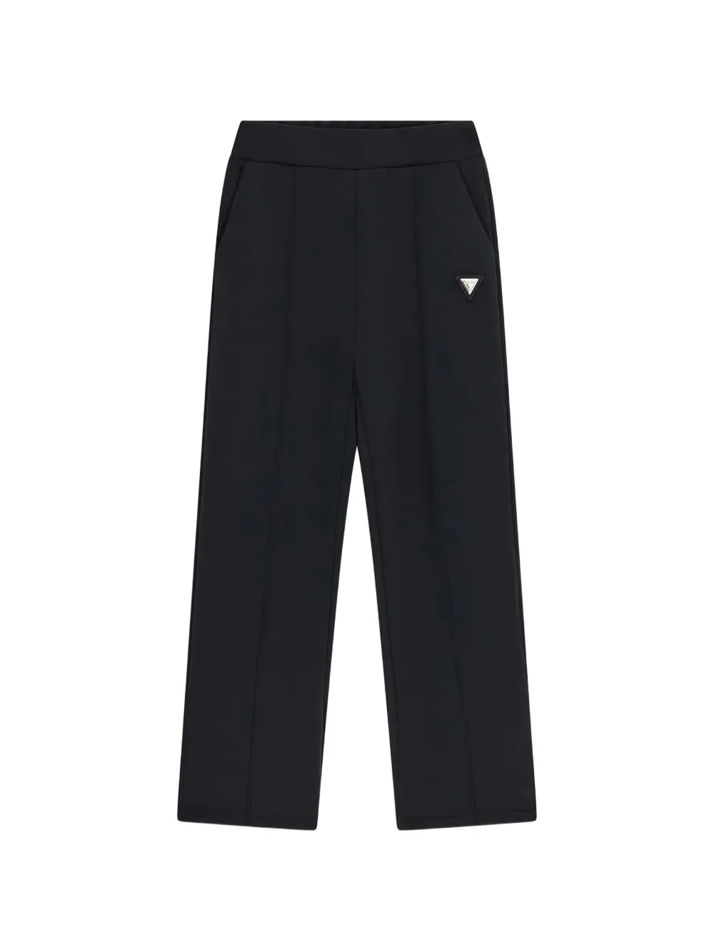 guess kids logo-patch pintuck trousers - Nero