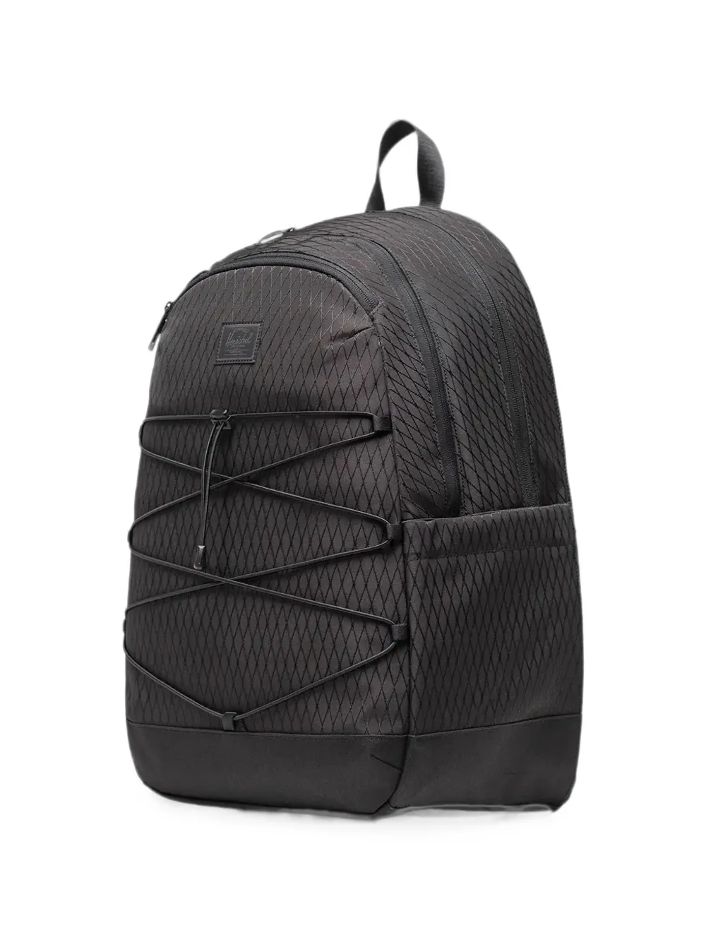 Herschel Supply Co. Kingston 30 L gewatteerde rugzak met ruit-patroon en bungee-koord Zwart