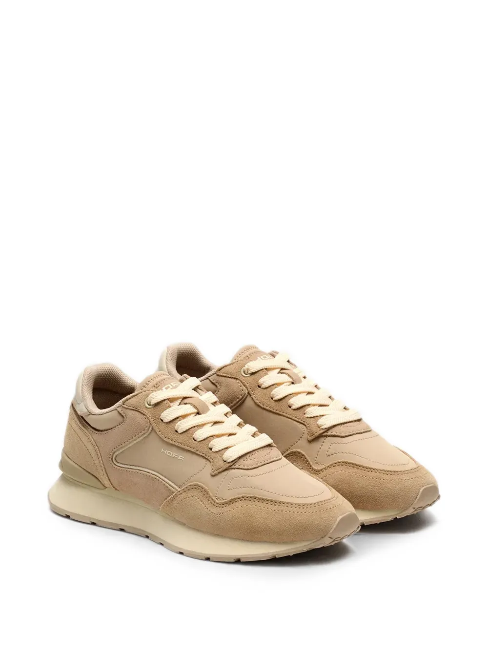 Hoff panelled lace-up sneakers Beige
