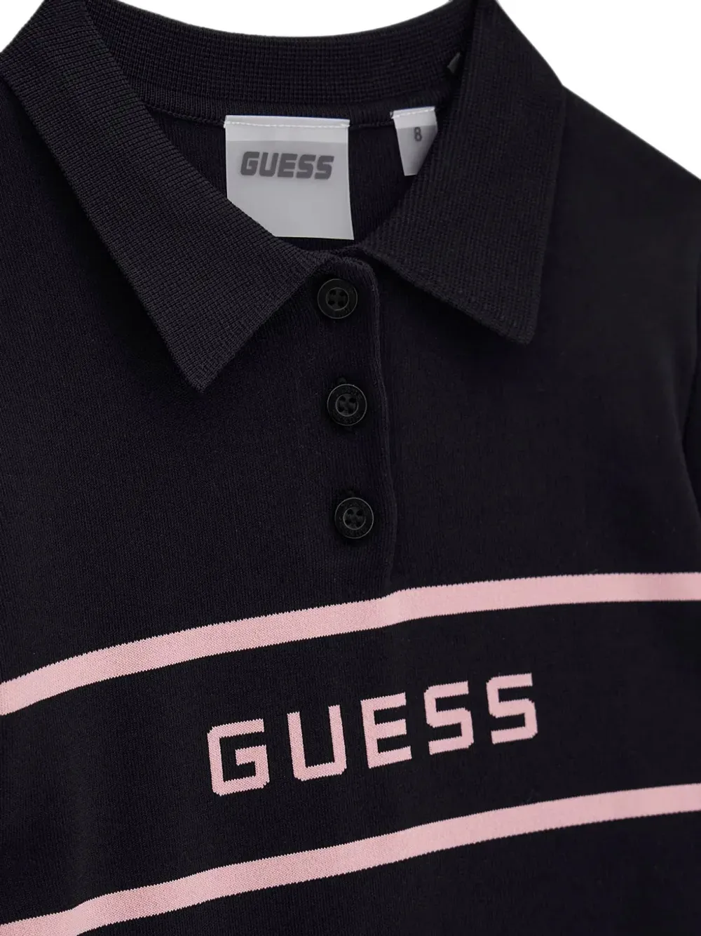guess kids Polojurk met contrasterende afwerking Zwart