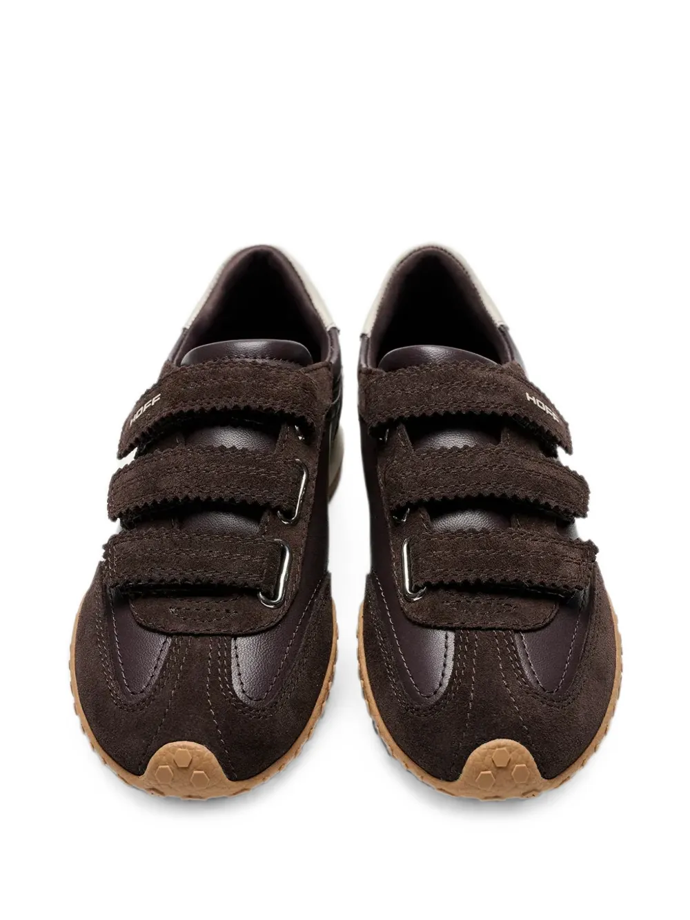 Hoff touch-strap leather sneakers Bruin