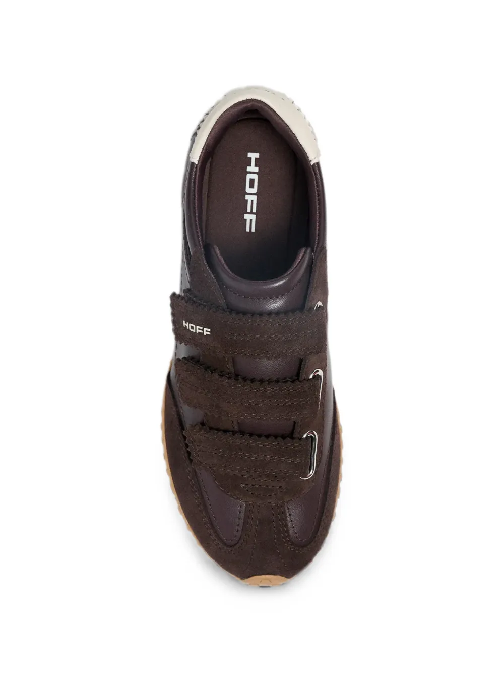 Hoff touch-strap leather sneakers Bruin