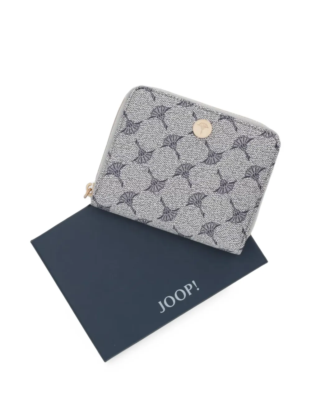 Joop! Mazzolino Nisa portemonnee met ritssluiting rondom en logo-print Blauw
