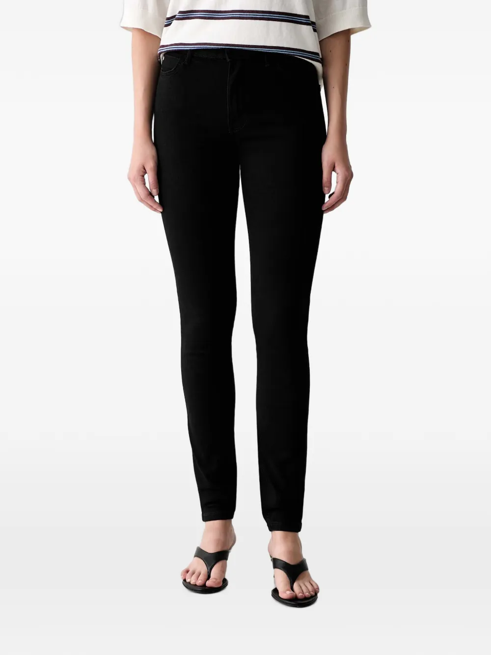 GUESS USA logo-patch jeans - Schwarz