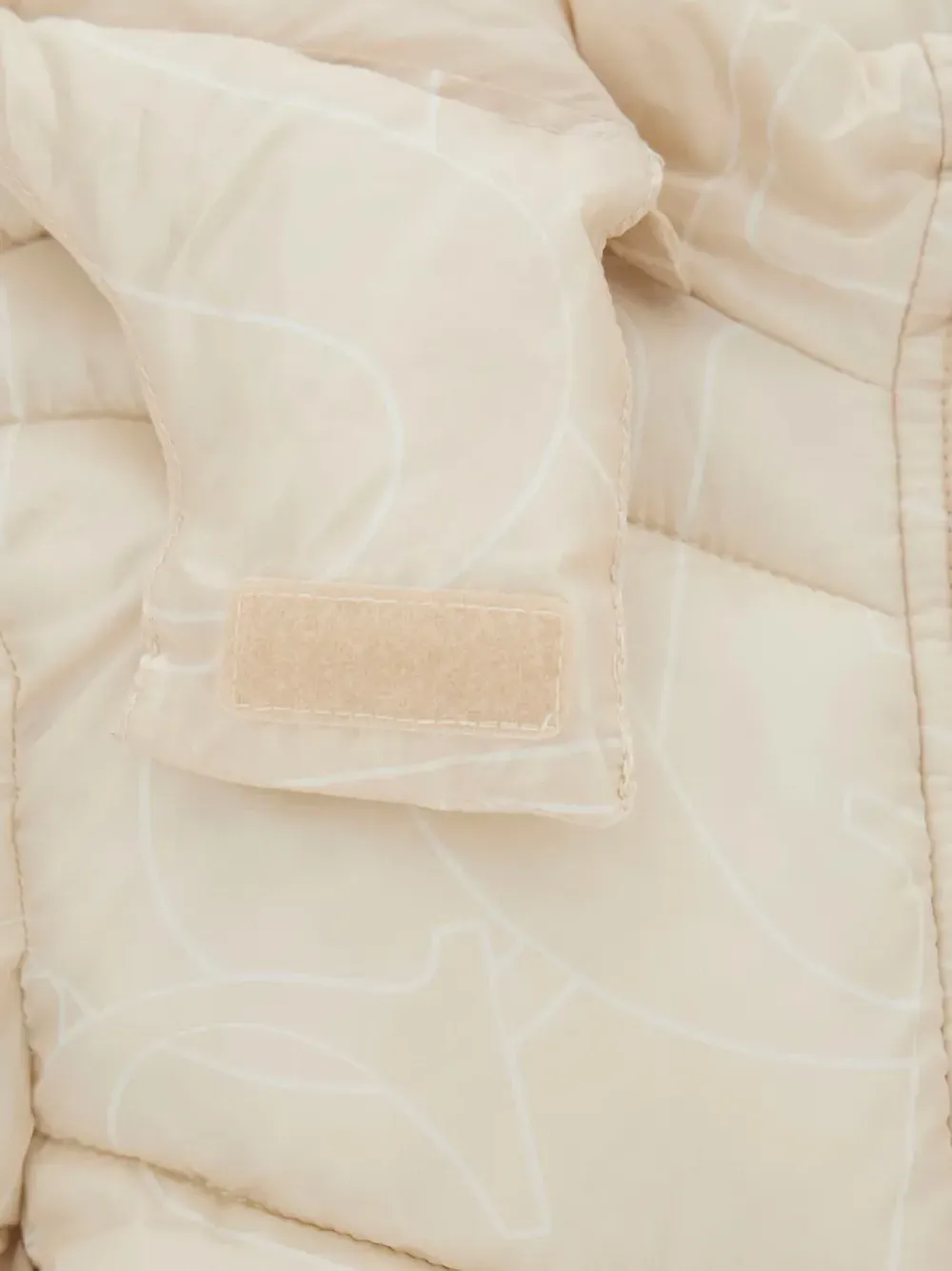 guess kids logo-print padded jacket Beige