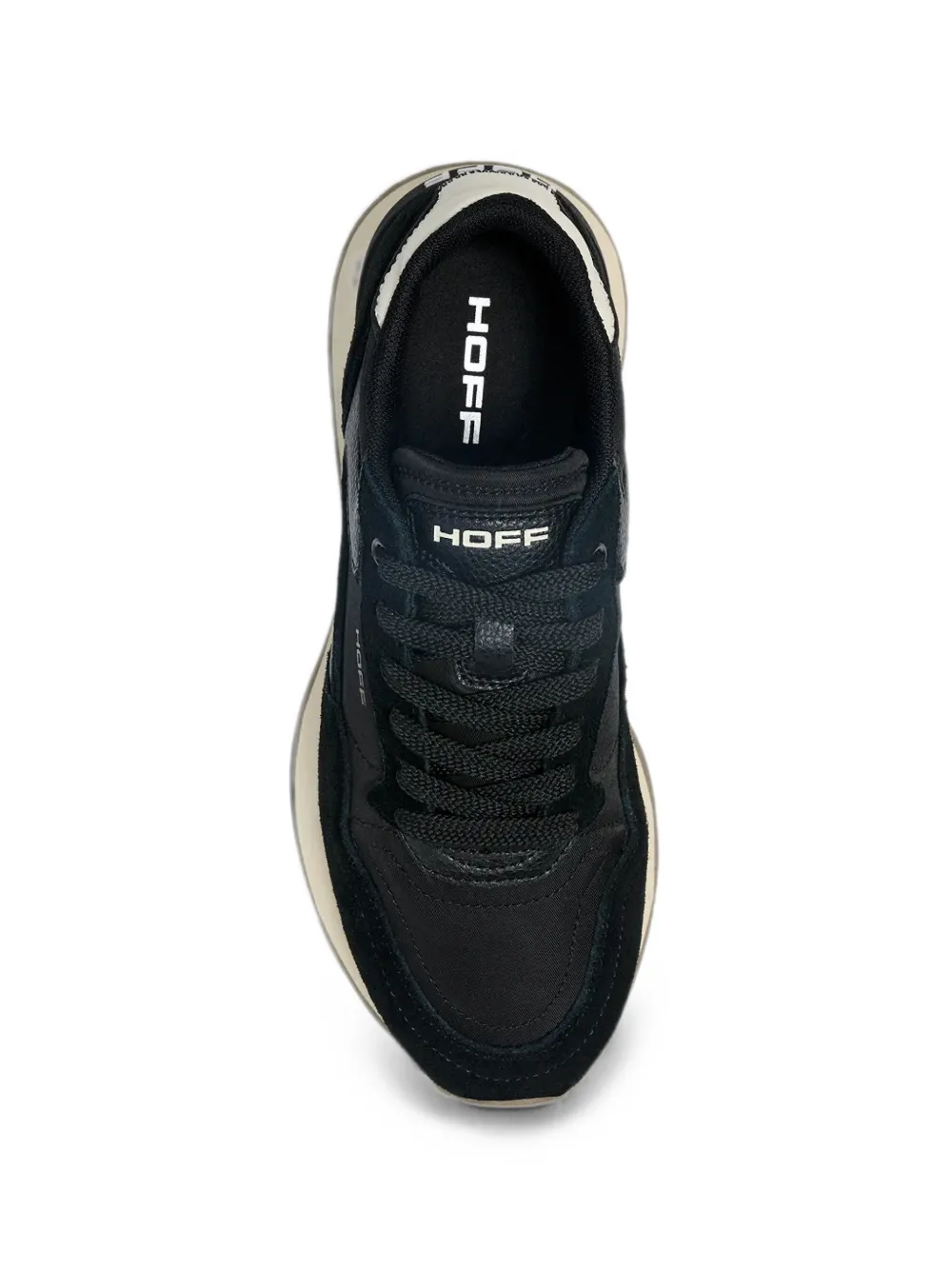 Hoff City panelled leather-trim sneakers Zwart