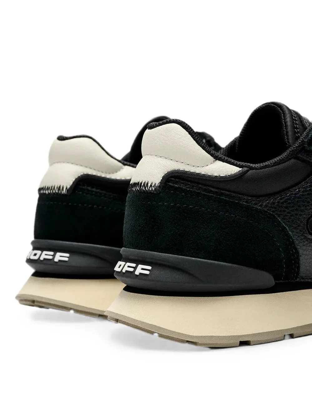 Hoff City panelled leather-trim sneakers Zwart