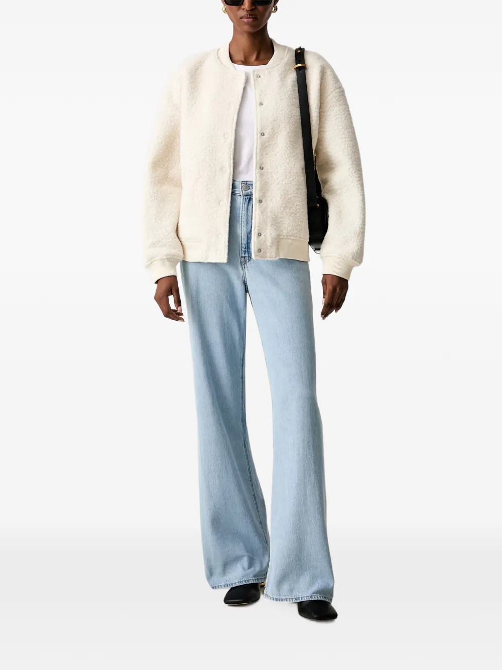 GUESS USA Bomberjack met fleecetextuur Beige