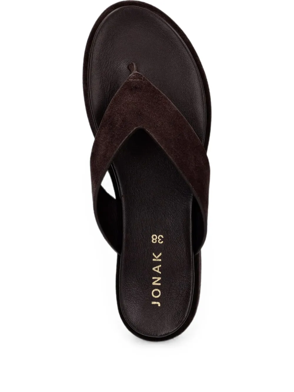 JONAK PARIS Wiwi suède sandalen met plateauzool Bruin