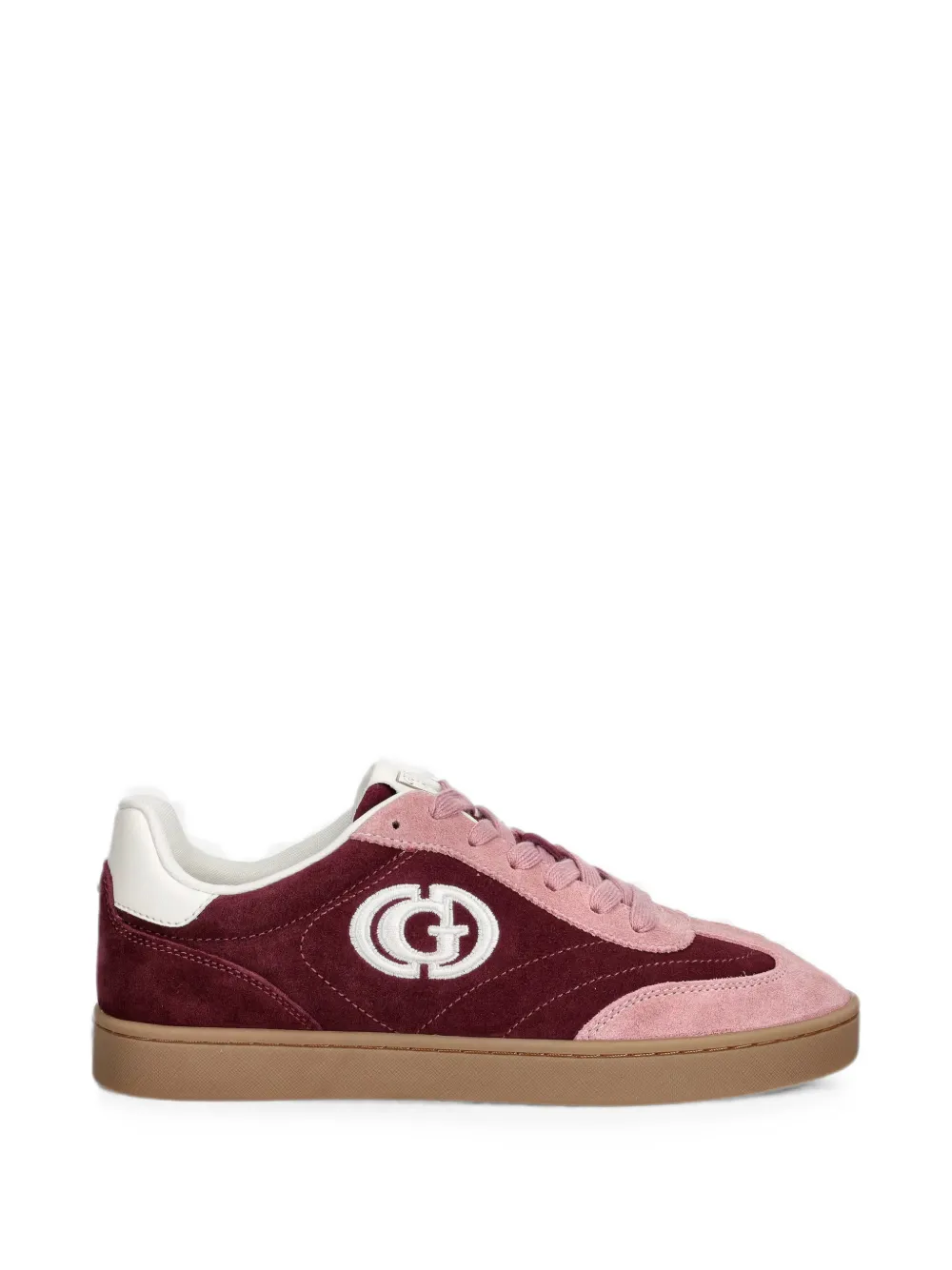GUESS USA logo-embroidered panelled sneakers - Rosa