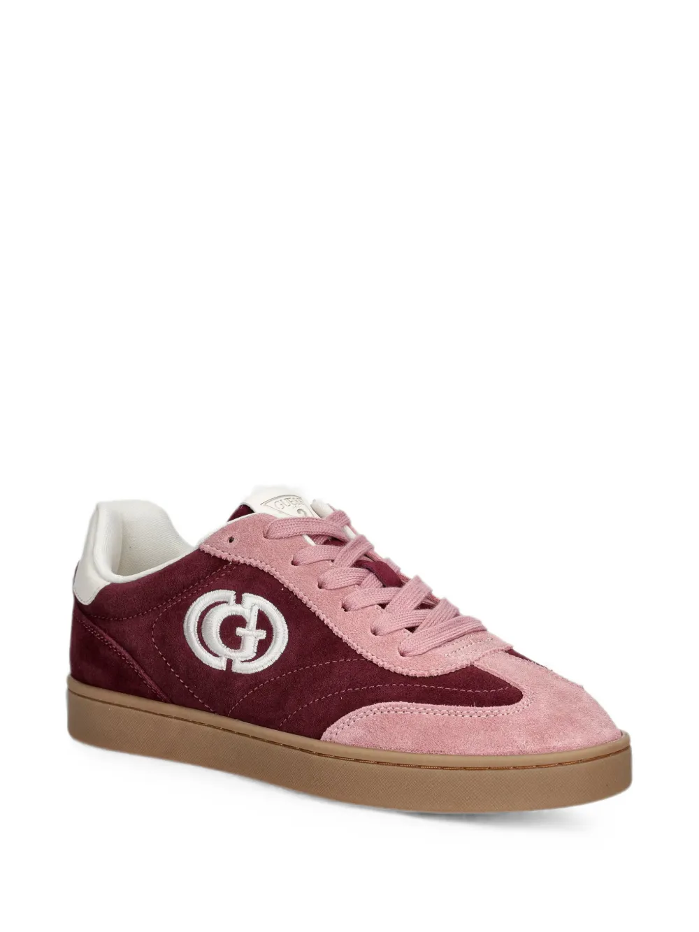 GUESS USA logo-embroidered panelled sneakers Roze