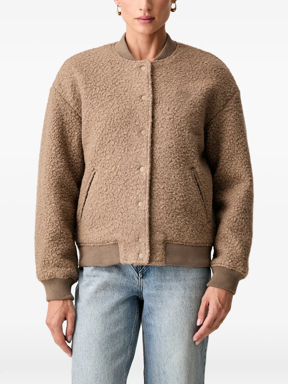 GUESS USA faux-sherpa jacket - Nude