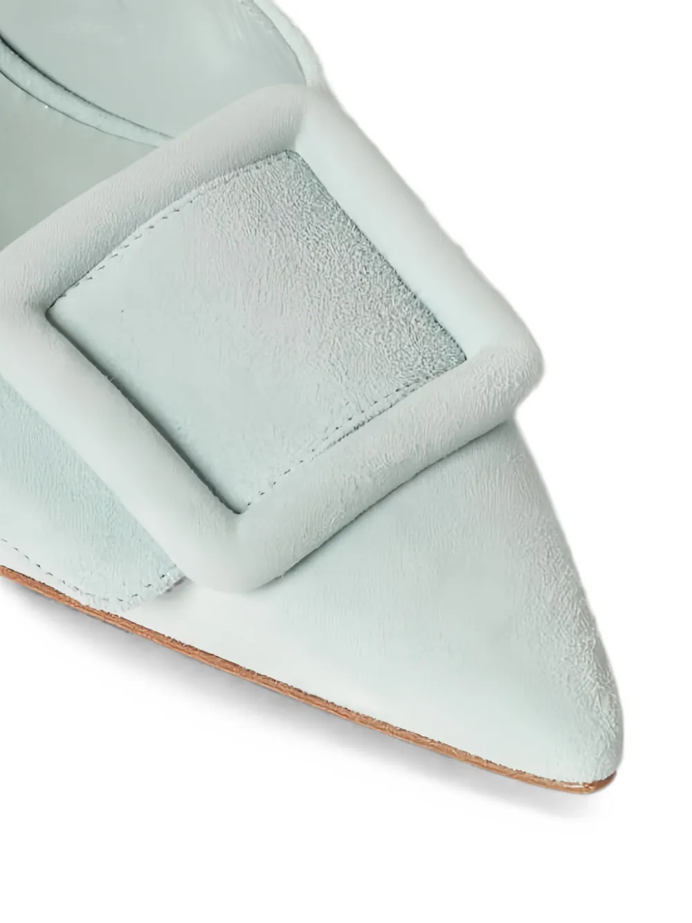 Manolo Blahnik Maysli buckle-detail pointed-toe pumps Blauw