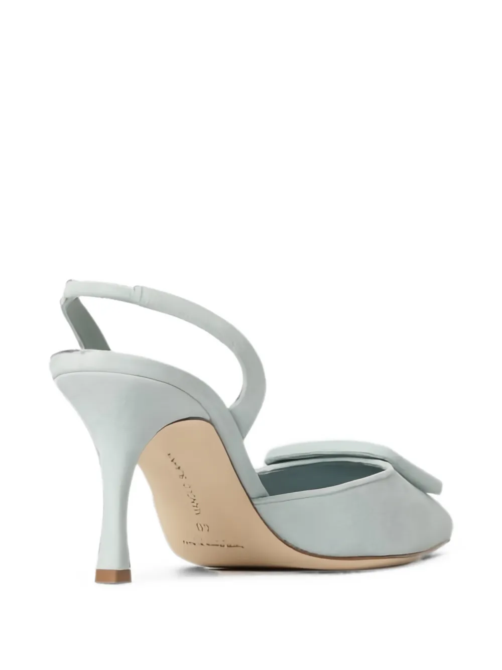 Manolo Blahnik Maysli buckle-detail pointed-toe pumps Blauw