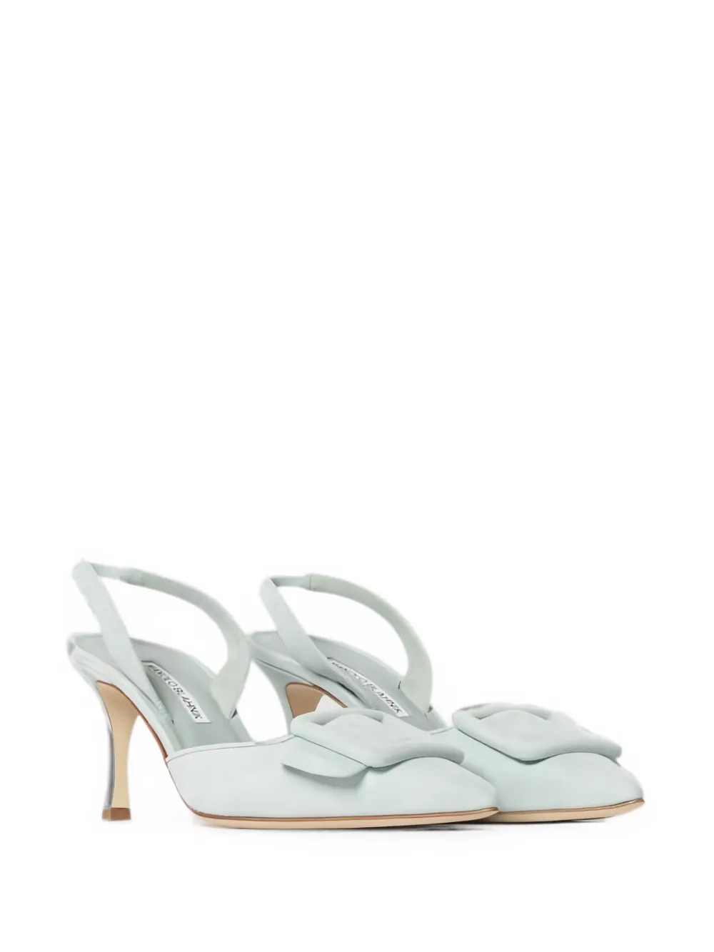 Manolo Blahnik Maysli buckle-detail pointed-toe pumps Blauw