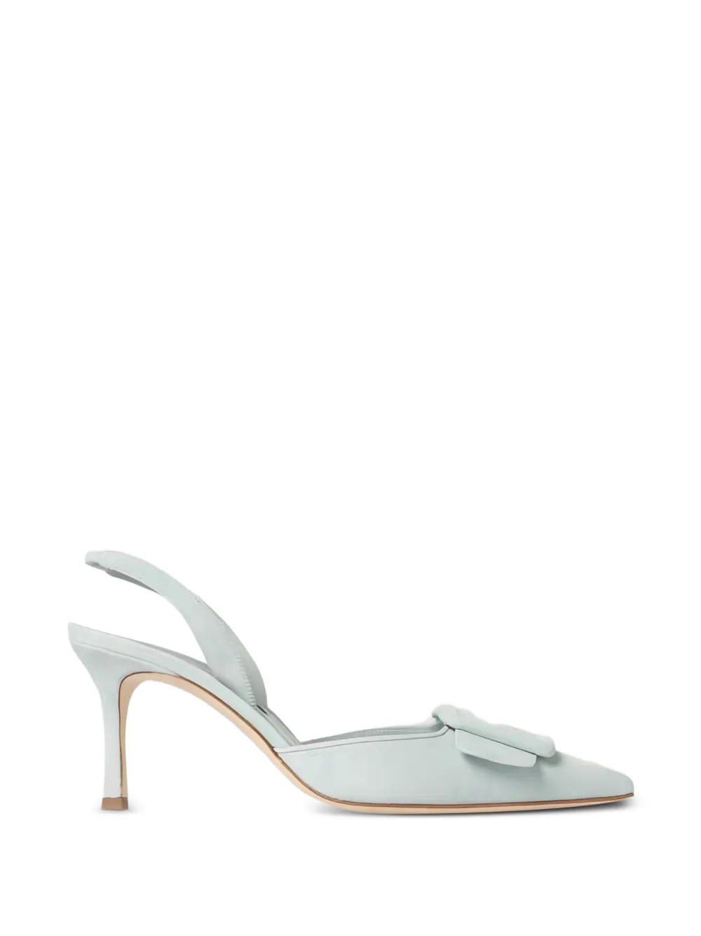 Manolo Blahnik Maysli buckle-detail pointed-toe pumps Blauw