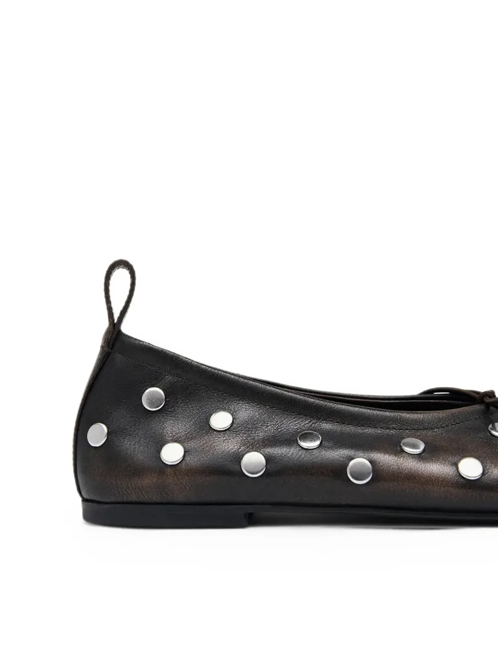 ALOHAS Rosalind stud-embellished leather ballet flats Bruin