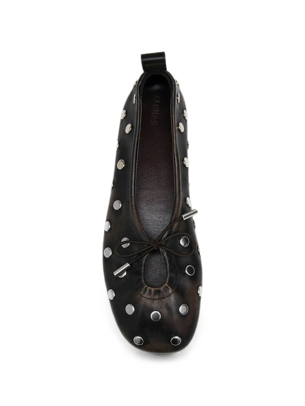 ALOHAS Rosalind stud-embellished leather ballet flats Bruin