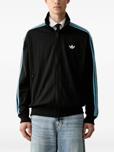 adidas Firebird stripe-detail zip-up sweatshirt